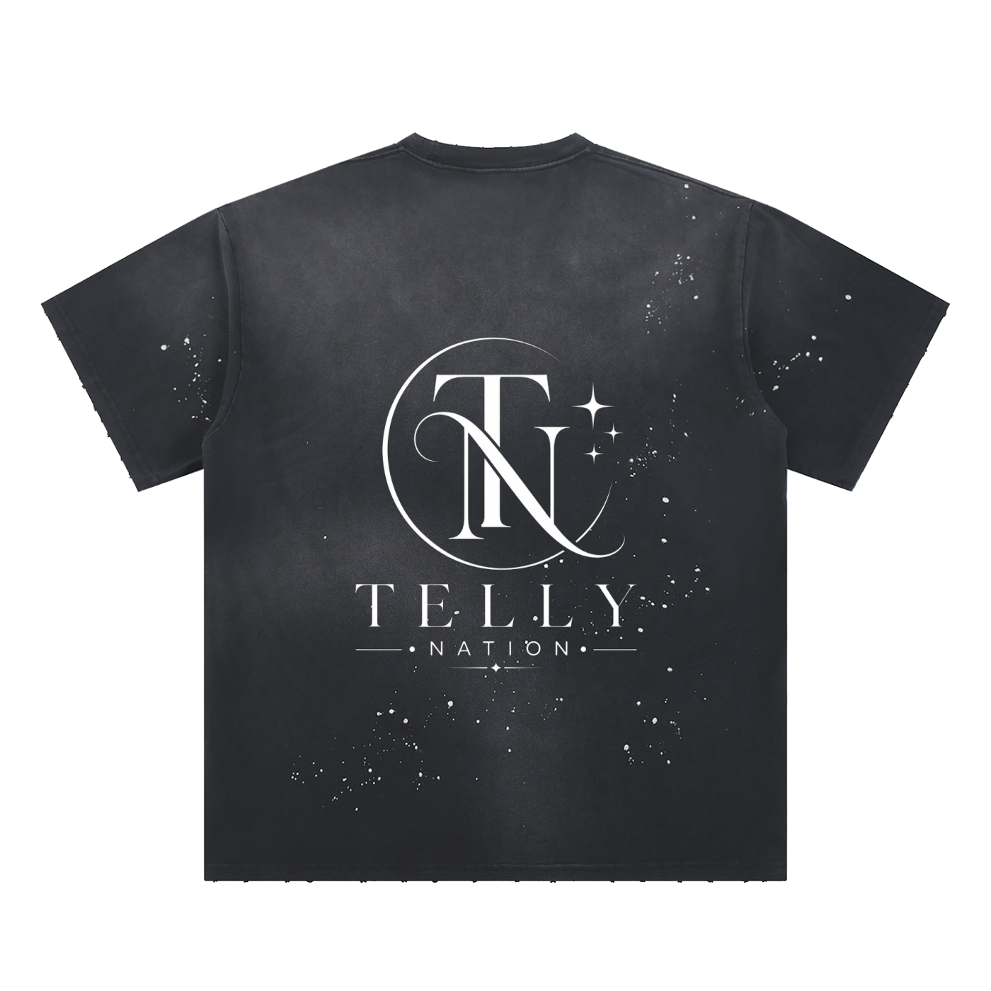 Hand-Frayed Sunfade Paint Splatter T-Shirt