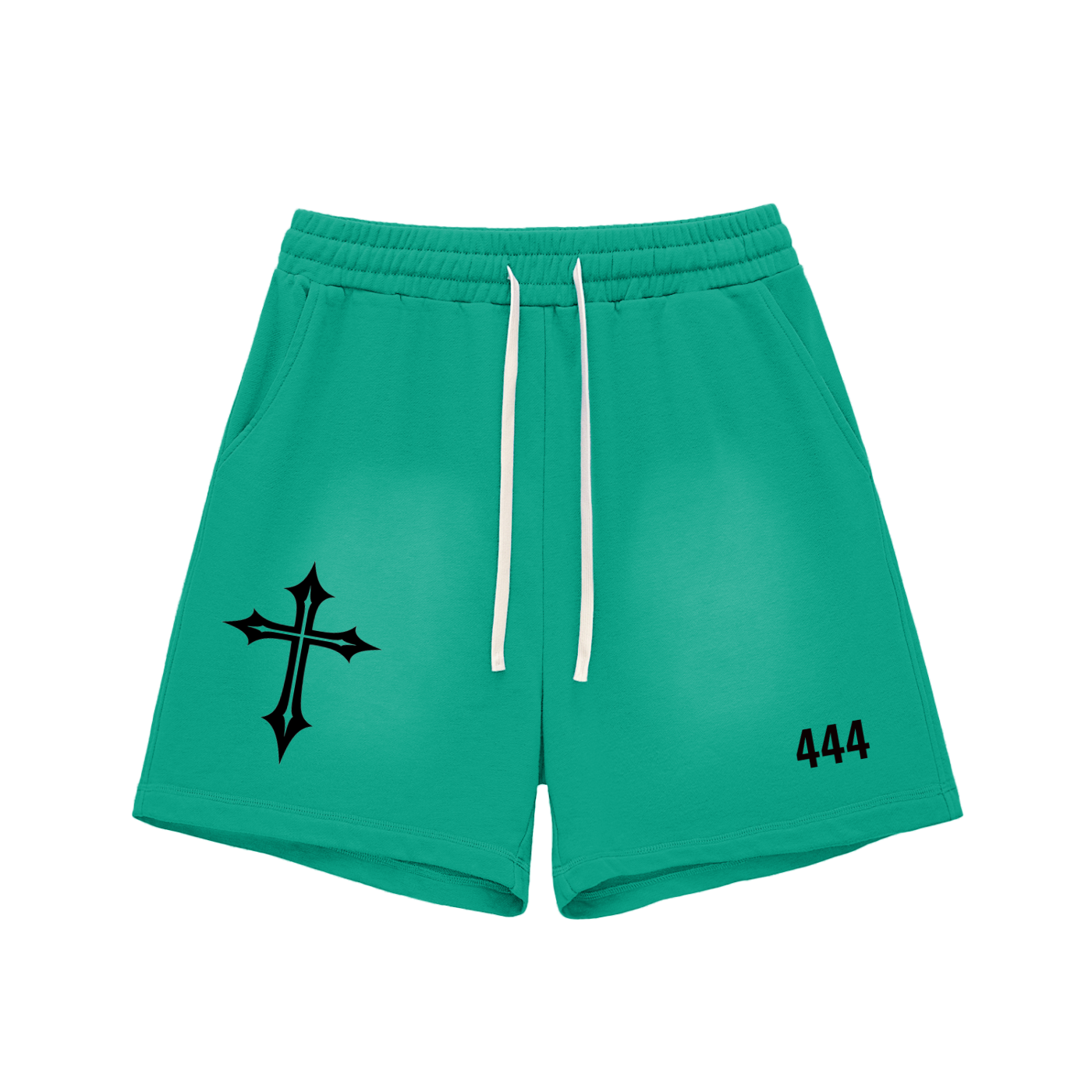 Sun Fade Raw Edge Cotton Shorts