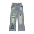 Vintage Wash Distressed Denim Jeans