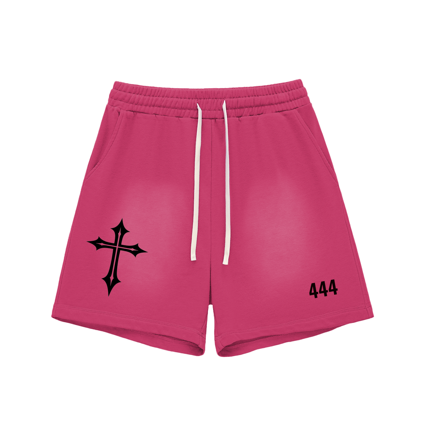 Sun Fade Raw Edge Cotton Shorts