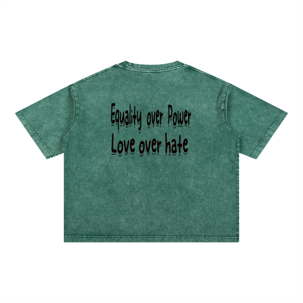 Mineral Wash Boxy Cotton T-Shirt