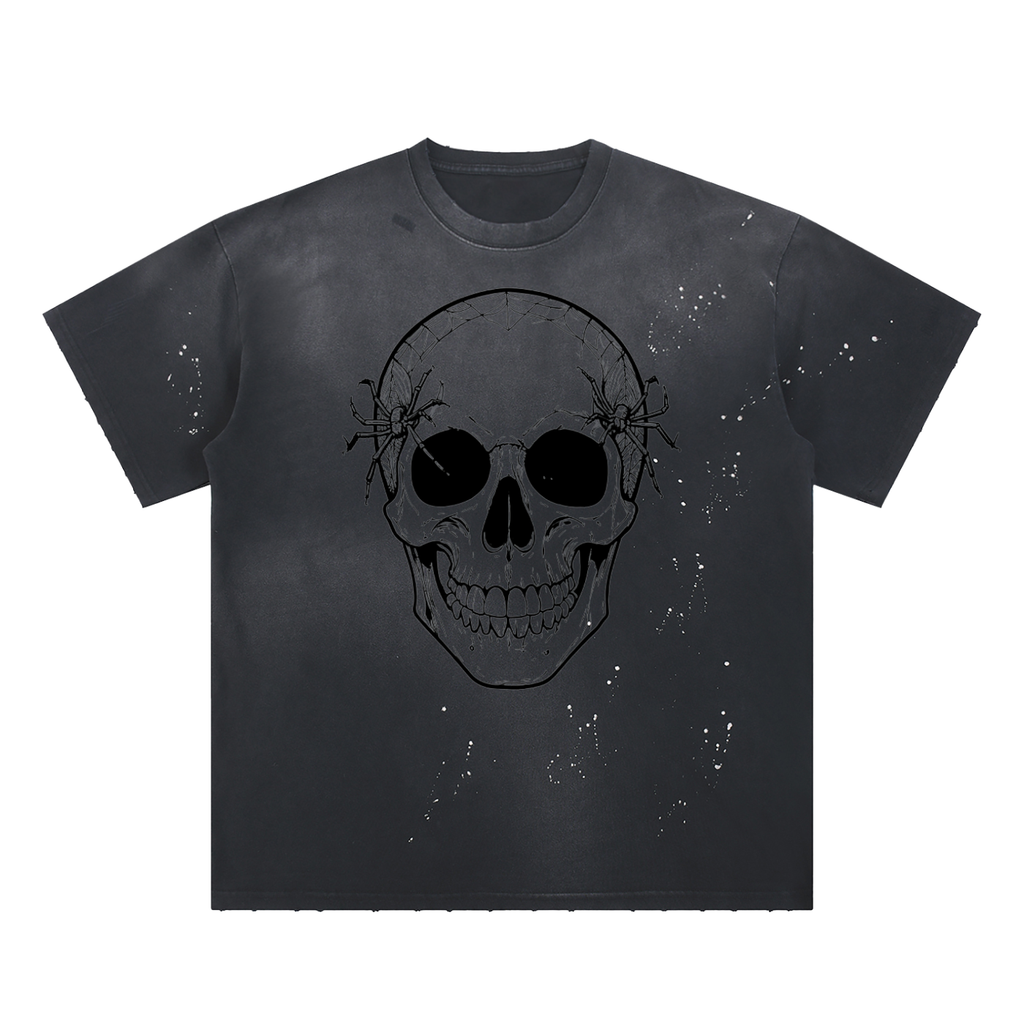 Hand-Frayed Sunfade Paint Splatter T-Shirt