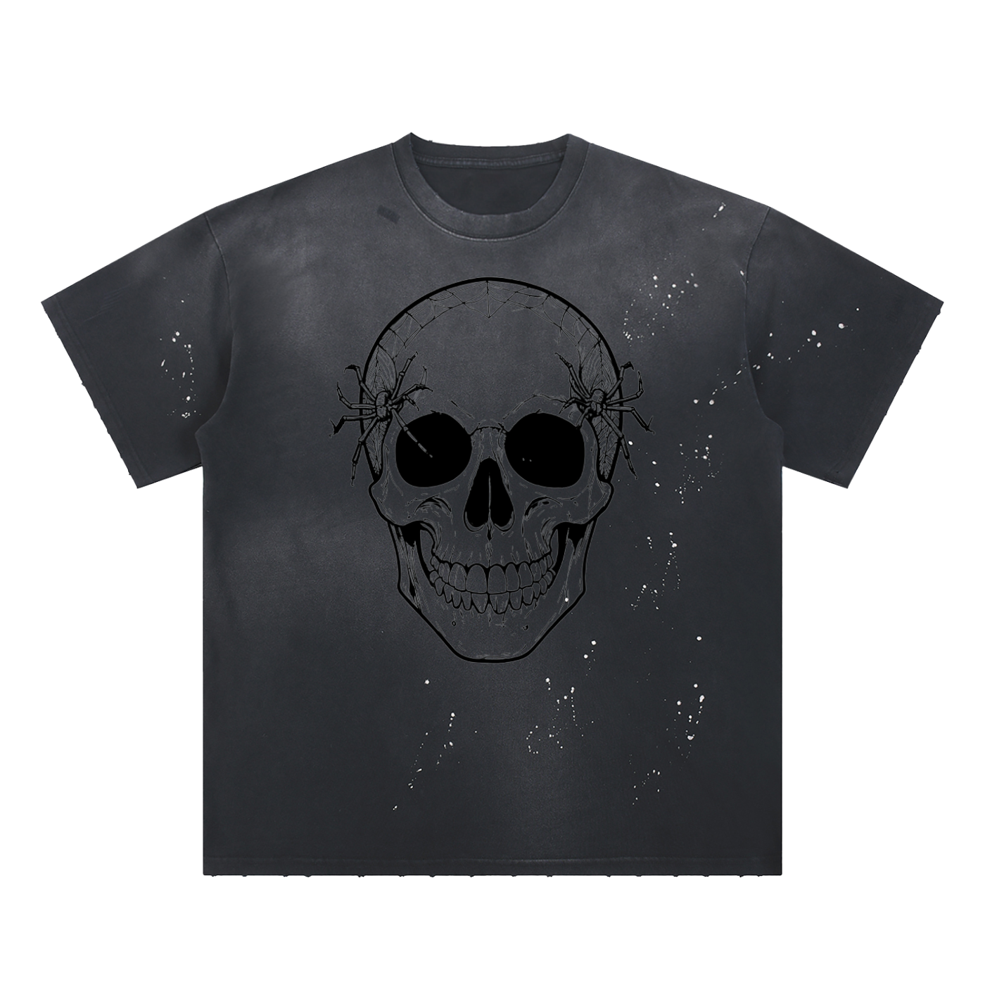 Hand-Frayed Sunfade Paint Splatter T-Shirt