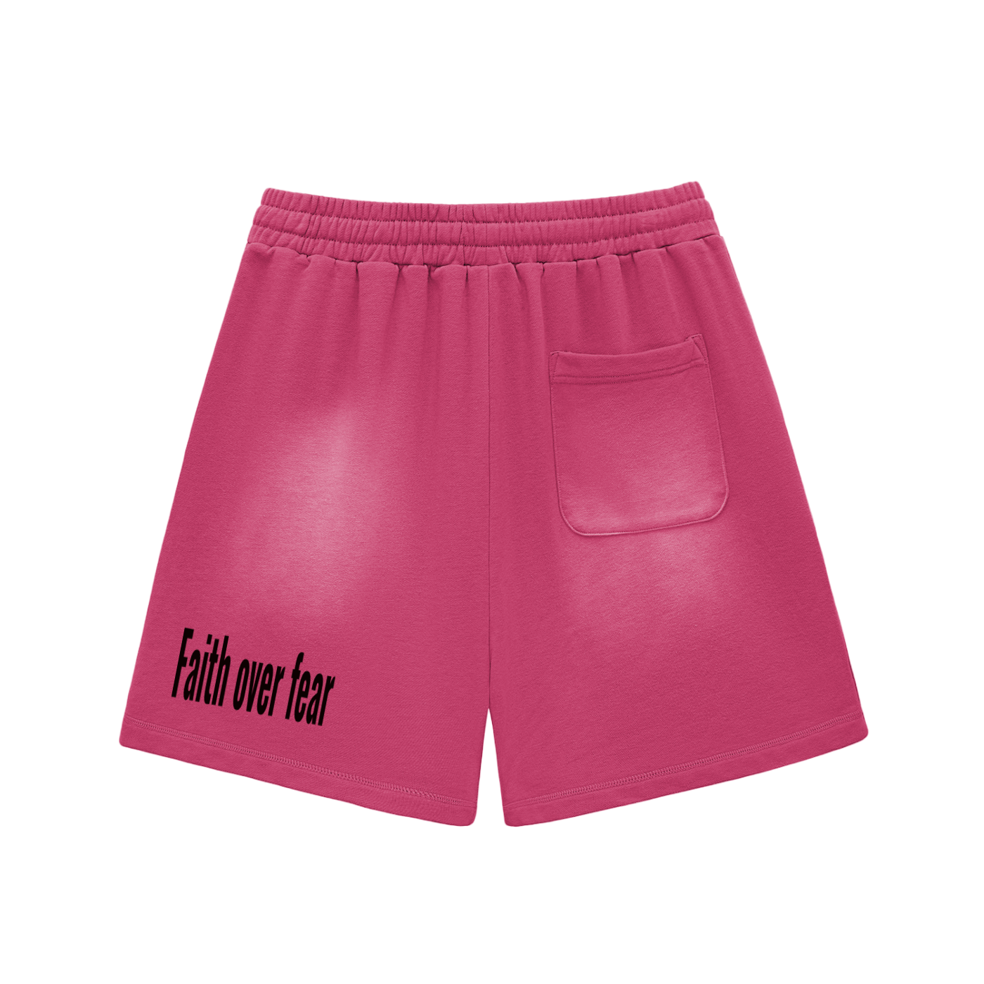 Sun Fade Raw Edge Cotton Shorts